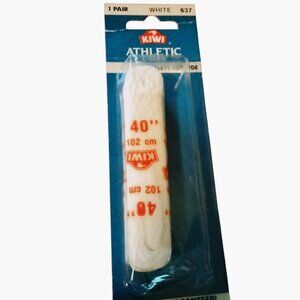 Kiwi Athletic  Flat White Shoelaces 40 Inches USA